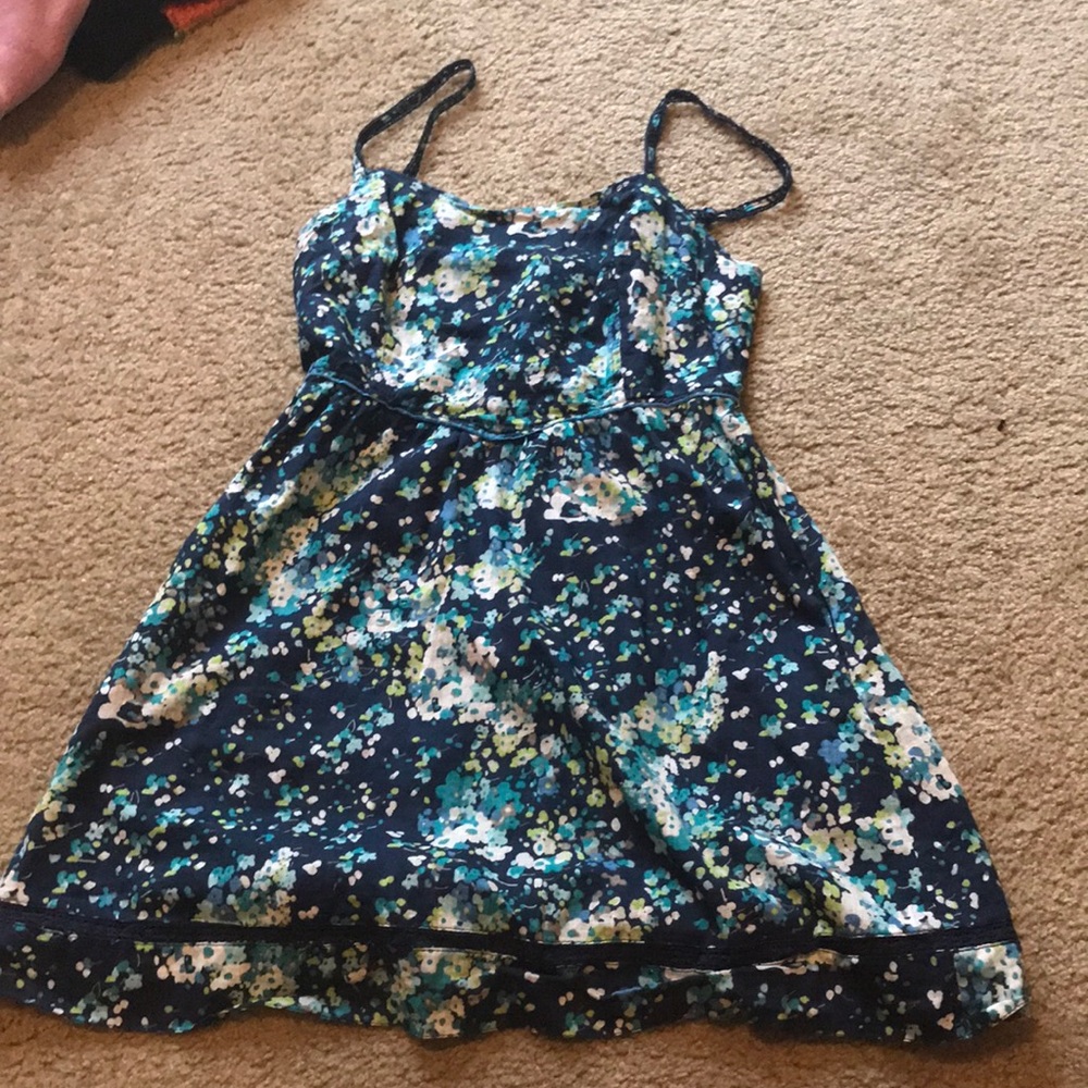 mini blue floral dress